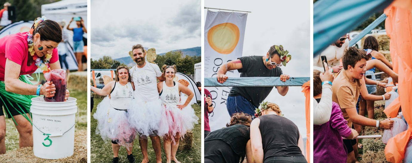 Grape stomping for the whole family in Oliver Osoyoos Wine Country